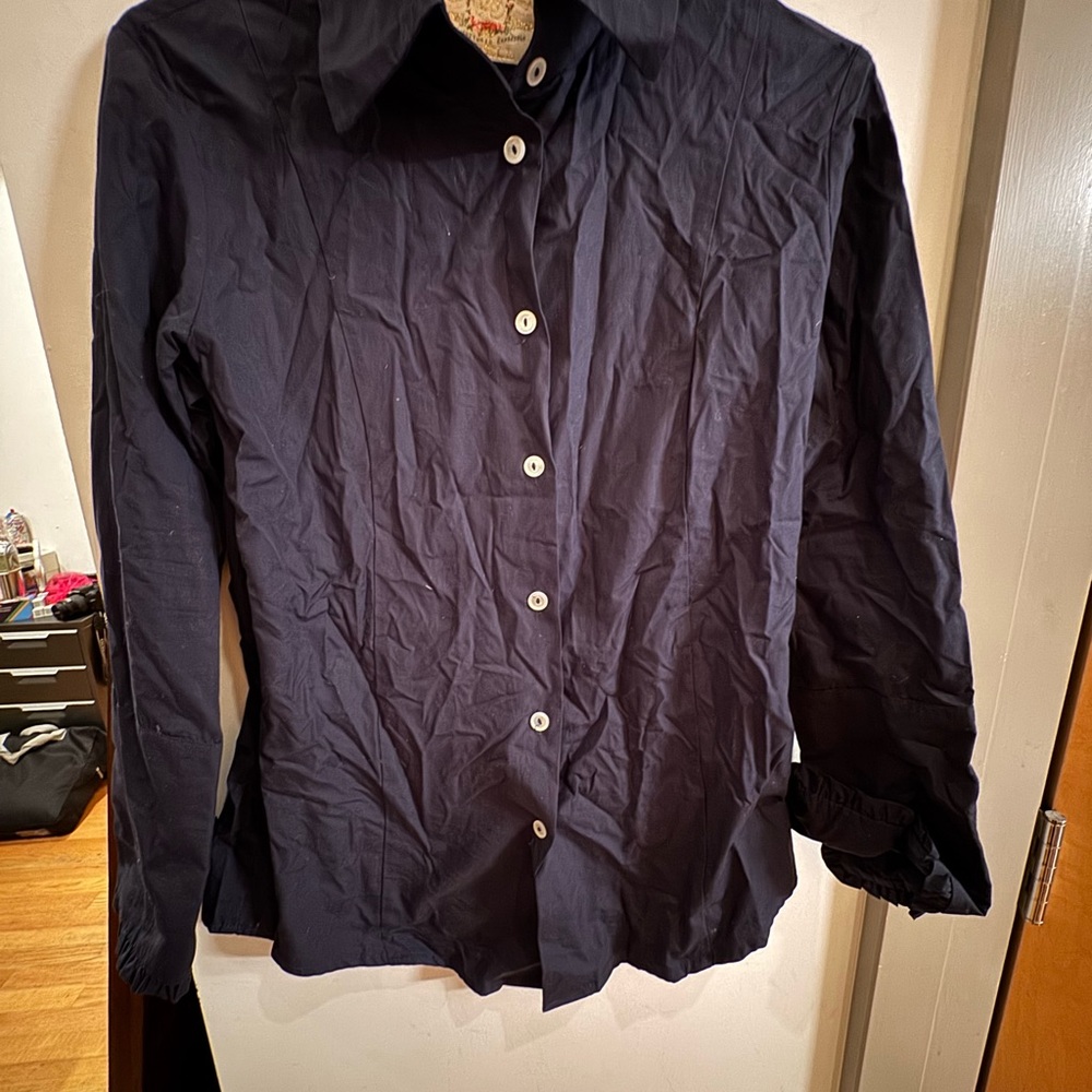 Navy Women’s Button-Up Shirt